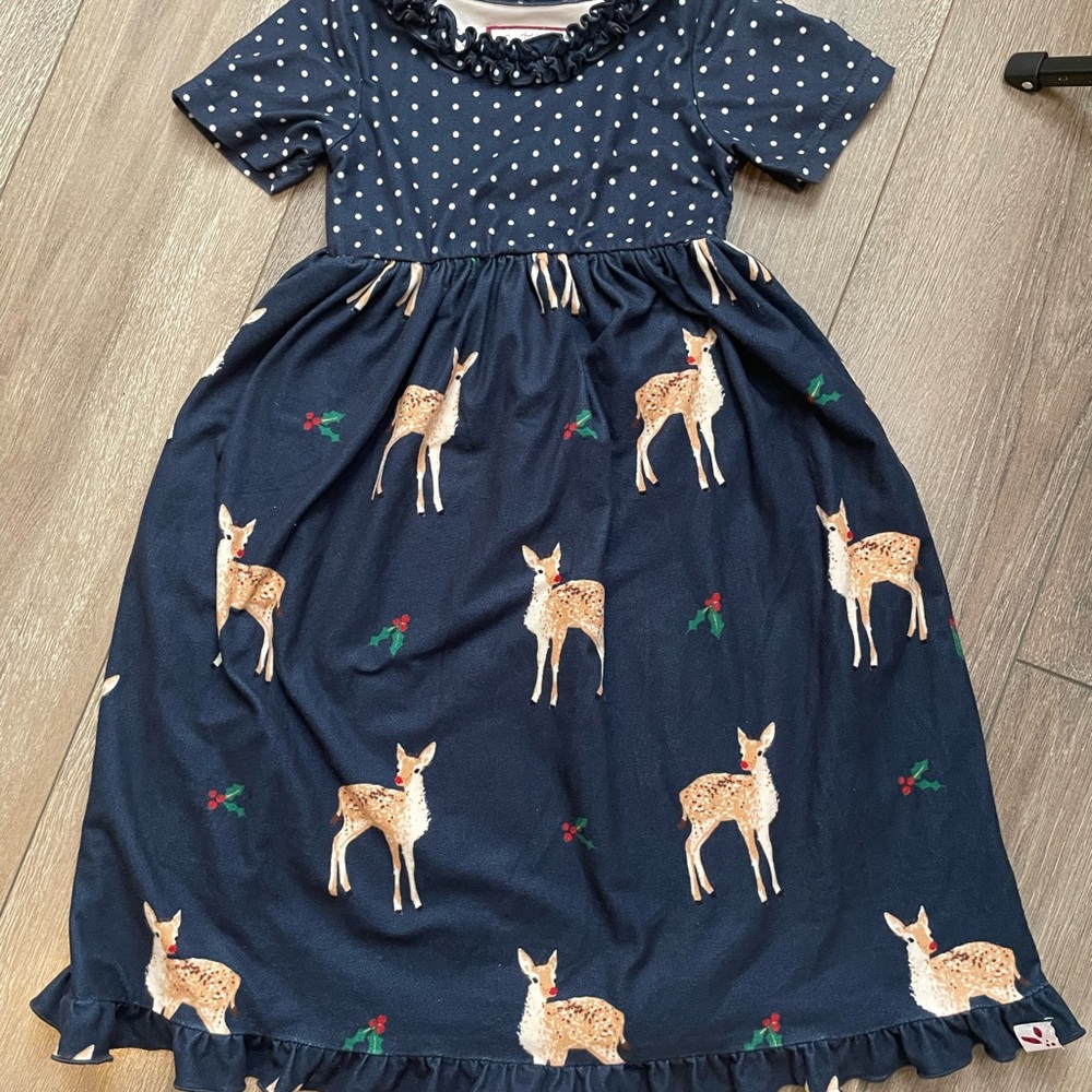 SweetHoney Navy Lounge gown with Deer